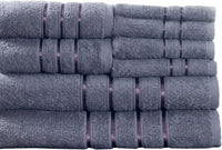 8PC Plush Bathroom Towels Set, 27.5"x57.25"x 0.25" view 1