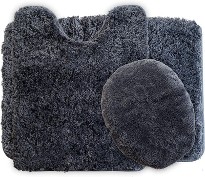 3-Piece Bathroom Rug Set, 1'5" x 2' (Rectangular)
