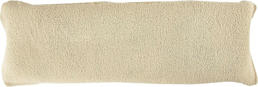 Body Pillow Cover. Sherpa with side zipper - 18 "x52" (Ivory) &mdash; Lavish Home