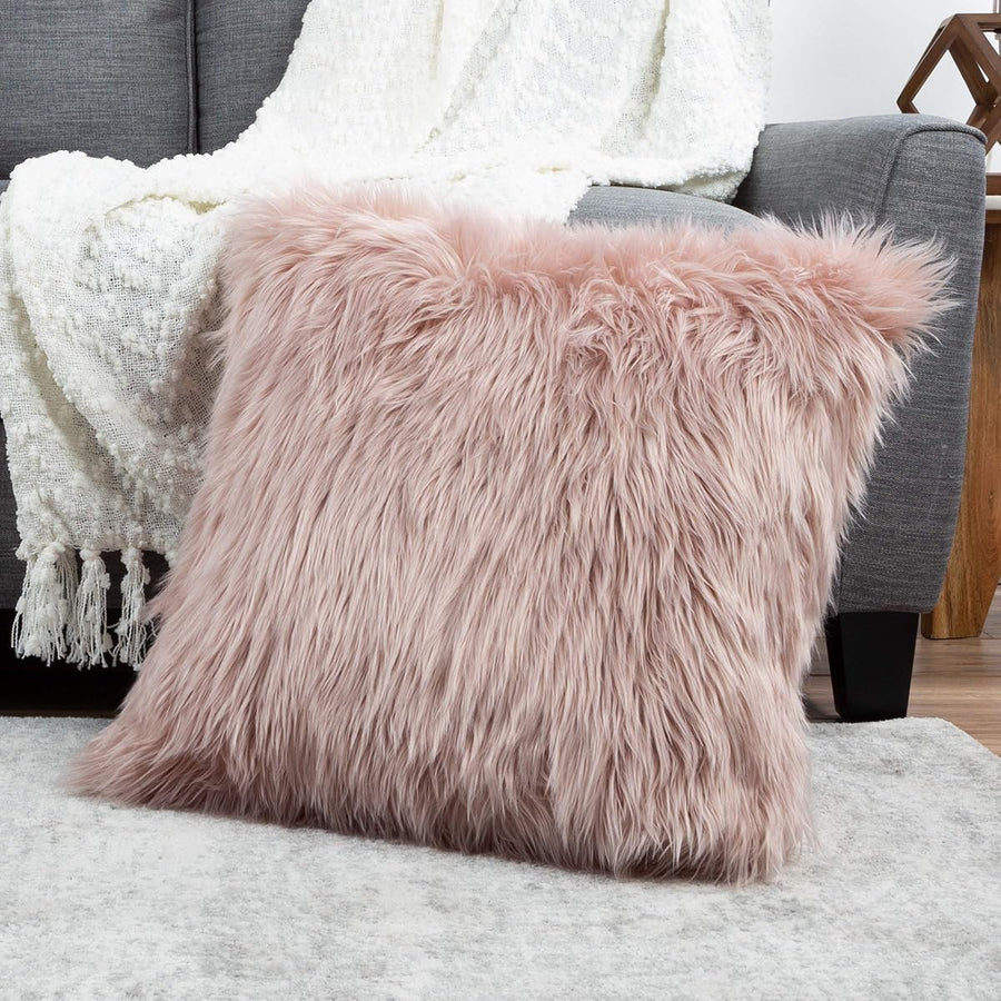 22 Plush Pillow Luxury Square Accent Pillow Insert and Shag &mdash; Lavish Home
