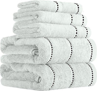 Bathroom Towels Set, Bathroom Accessories, Seafoam, Set of 6 view 1