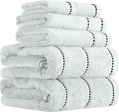 Bathroom Towels Set, Bathroom Accessories, Seafoam, Set of 6