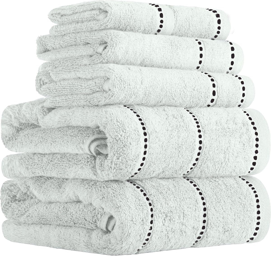Bathroom Towels Set, Bathroom Accessories, Seafoam, Set of 6 &mdash; Lavish Home