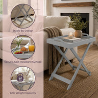 End Folding Modern Minimalist Wooden Contemporary Side Table view 10