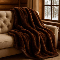 Faux Fur Throw Blanket - Oversized 91x81 Soft Mink-Style view 6