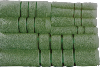 8PC Plush Bathroom Towels Set, Green
