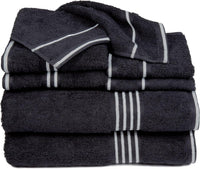 Rio 8 Piece 100% Cotton Towel Set - White & Silver view 13