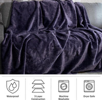 Waterproof Throw Blanket, Purple, 80" x 80" view 5