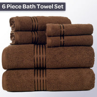 6 Piece Bathroom Towels Set, 28"x54.5"x0.25" view 16