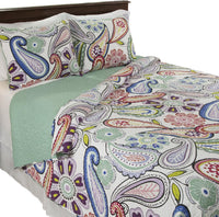 3-Piece Quilt Set - Lizzie Classic Paisley King Quilt with 2 view 2
