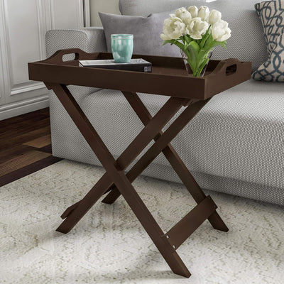 End Folding Modern Minimalist Wooden Contemporary Side Table