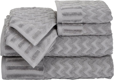 6PC Towel Set - 625GSM 100% Cotton Bathroom Essentials with 2