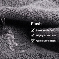 6 Piece Bathroom Towels Set, 12" x 12" view 4