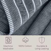 Luxury Cotton Towel Set, Silver Gray view 6