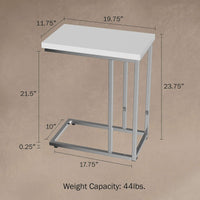C-Shaped Sofa Side Table - Modern End Table, Laptop Tray view 3