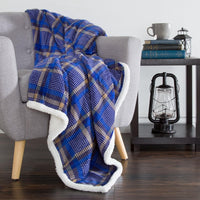 Reversible Plaid Fleece Blanket view 2