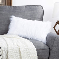 Decorative Pillows, 12" x 20", White, Polyester view 1