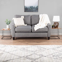 End Tables - Square Nesting Tables Set of 2, Brown Woodgrain view 2