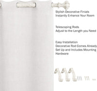 White 1-Inch Curtain Rod view 3