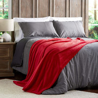 Velvet Throw - Oversized Microfiber Velvet Solid, 70” L x 60” W view 4