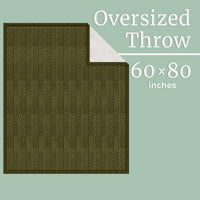 Cable Knit Throw Blanket for Couch, Sofa, or Bed view 27