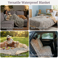 Waterproof Throw Blanket, Purple, 80" x 80" view 12