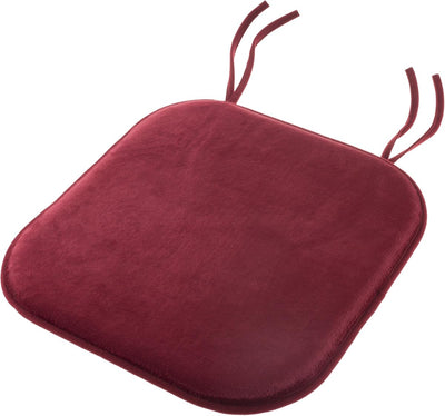 Memory Foam Chair Cushion-Square 16"x 16.25", Red