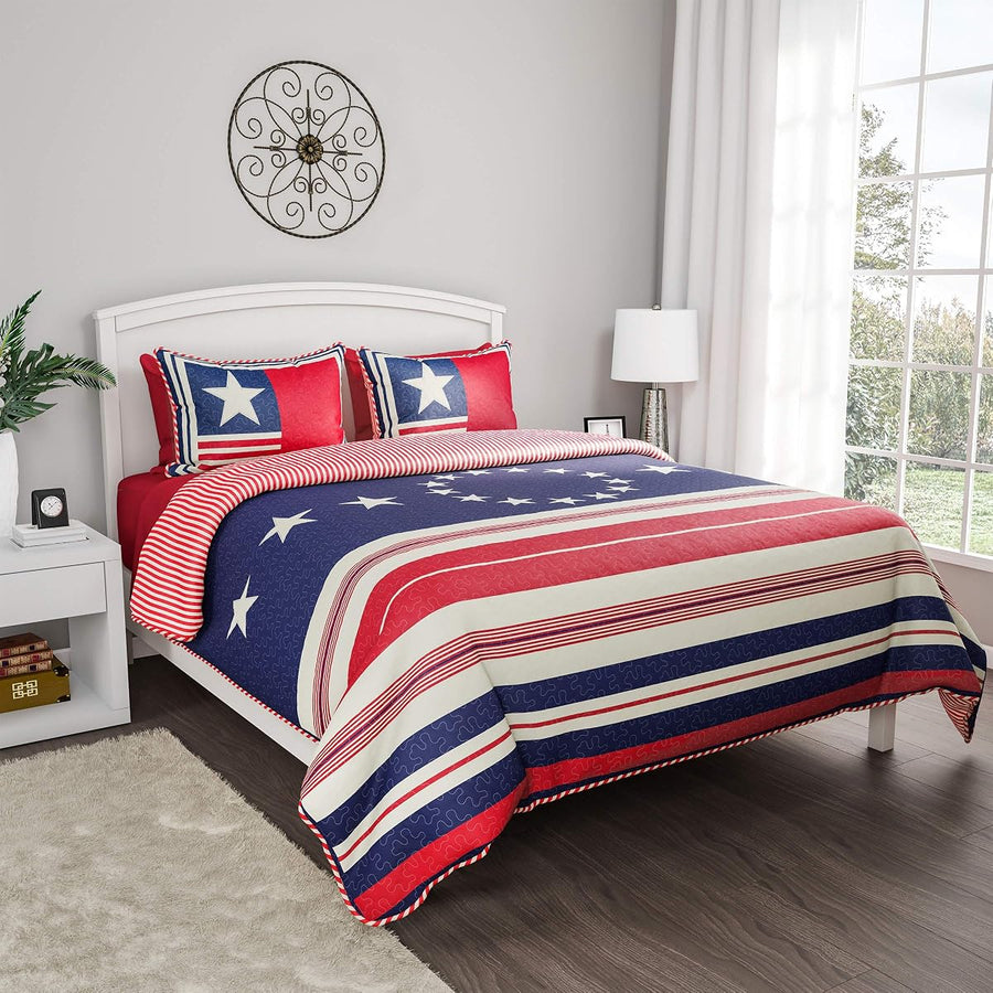 Collection 3-Piece Quilt and Bed Set &mdash; Lavish Home