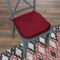 Memory Foam Chair Cushion-Square 16"x 16.25", Red view 6