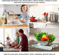 Bedford Home Set of 8 Kitchen 16"x28"-Absorbent 100% Cotton view 3
