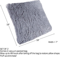 2-Pack Decorative Pillows, 18 x 18, Gray view 1