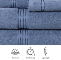 18PC Towel Set - Cotton Bathroom Accessories with 6 Bath, Large view 2