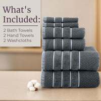 Luxury Cotton Towel Set, Silver Gray view 5