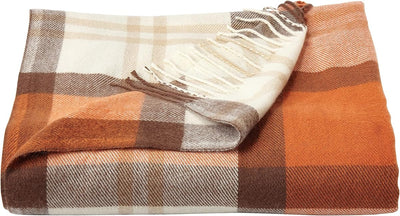 Oversized Throw Blanket for Couch, Spice Plaid, 60" x 70"