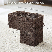 Wicker Stair Case Basket with Handles view 3
