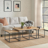 3-Piece Coffee Table Set, (L) 41.2” x (W) 23” x (H) 19” view 3
