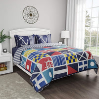 Coastal-Themed Twin Quilt Set, 2-Piece-Set view 1
