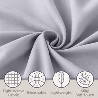 3-Piece Brushed Microfiber Twin Sheet Set, Purple view 69