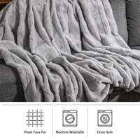 Faux Fur Blanket - 60x80-Inch Queen Size Throw Blanket view 9