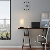USB Rectangle Lamp with Wood Base-Modern Desk, (L)5”x (W)5”x (H)14” view 5