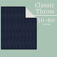 Cable Knit Throw Blanket for Couch, Sofa, or Bed view 18
