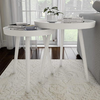 Nesting Side Tables - Set of 2 Round End Tables for Living view 1