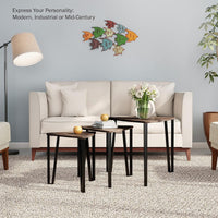 Nesting Set of 3, Modern Woodgrain Look for Living Room Coffee view 6