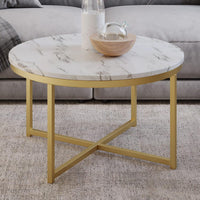 Coffee Table with Faux Marble Top view 1