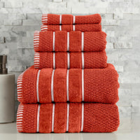 6PC Towel Set - 575GSM 100% Cotton Bathroom Essentials with 2 view 1