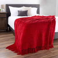 Chenille Throw Blanket- For Couch, Home Décor, Bed view 5