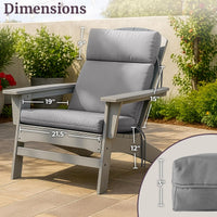 Outdoor Chair Cushions Set of 2-45x21.5x3in High Back Outdoor view 11