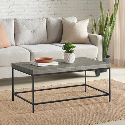 Coffee Table - Industrial Modern Table with Wood Top and Metal