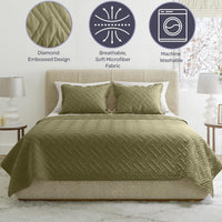 2-Piece Twin Quilt Set, Black. view 64