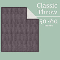 Cable Knit Throw Blanket for Couch, Sofa, or Bed view 12